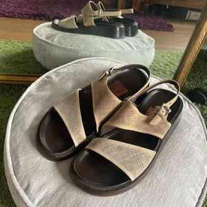 Chic Beige Goffredo Fantini Italian Sandals